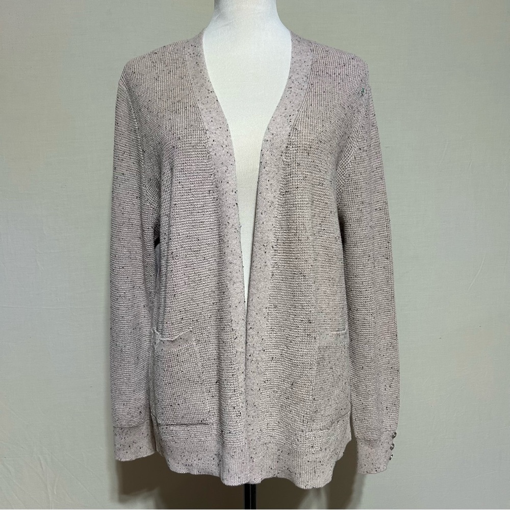Chloe + Jasmine Women's pale pink Open-Front Sweater